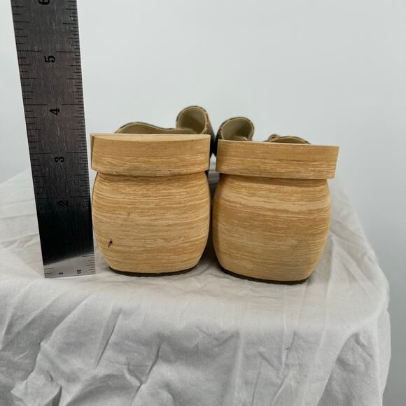 Vintage y2k Women's Boho Striped Something Else Skechers Chunky Platform Sandals - Picture 6 of 7